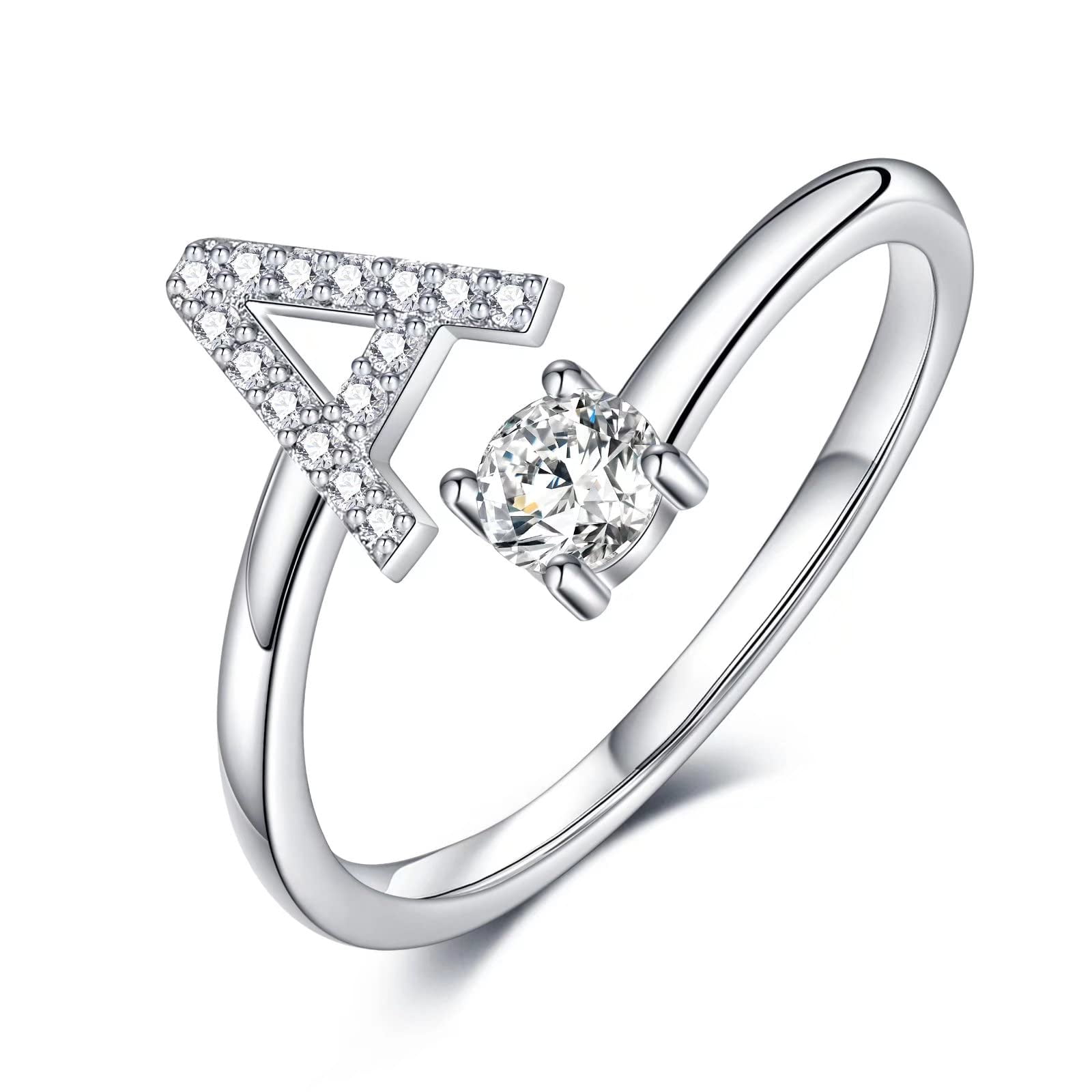 TANGPOET Moonstone Rings Penguin 925 Sterling Silver Ring for Women Girls  Adjustable Open Animal Rings Gifts 8# - Walmart.com